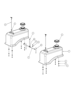 Fuel Tank Assembly Diagram and Parts List for M48-KW 53BB5DAV750-19-HP Cub Cadet Lawn Tractor